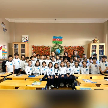 COP29 çərçivəsində ümumtəhsil müəssisələrində maarifləndirici görüşlər davam edir
