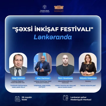 Lənkəranda "Şəxsi inkişaf festivalı" keçiriləcək