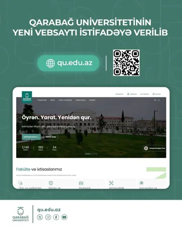 Qarabağ Universitetinin yeni rəsmi veb-saytı istifadəyə verilib