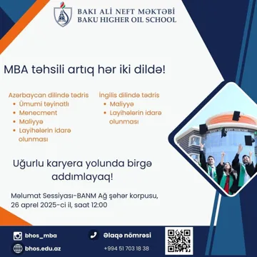 BANM MBA mərkəzi Azərbaycan dilində də tədrisə başlayır