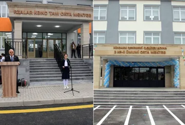 Ağcabədi və Ağdam rayonlarında yeni məktəb binaları istifadəyə verilib