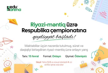 "EduArena" Riyazi-məntiq üzrə çempionata start verir