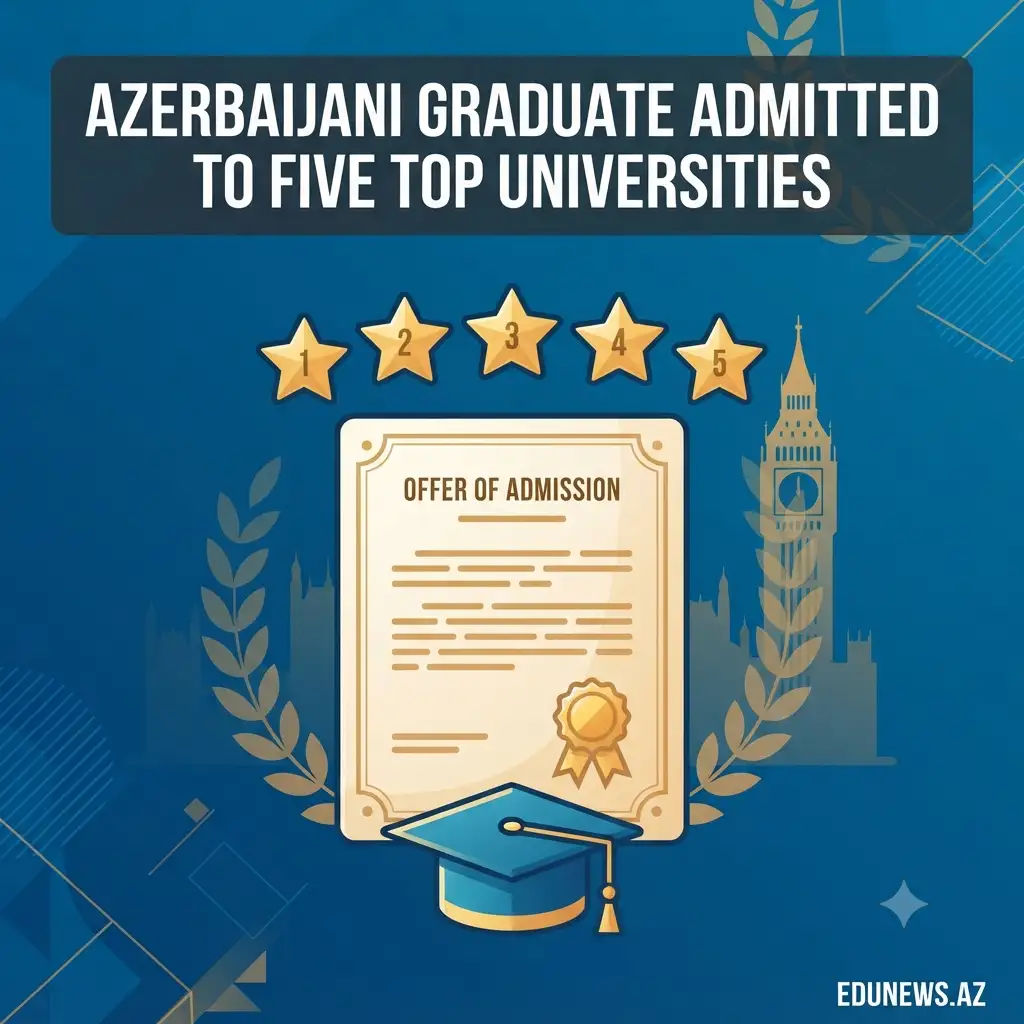Baku Eurasian University Graduate Admitted to Five Prestigious Universities, Chooses UK