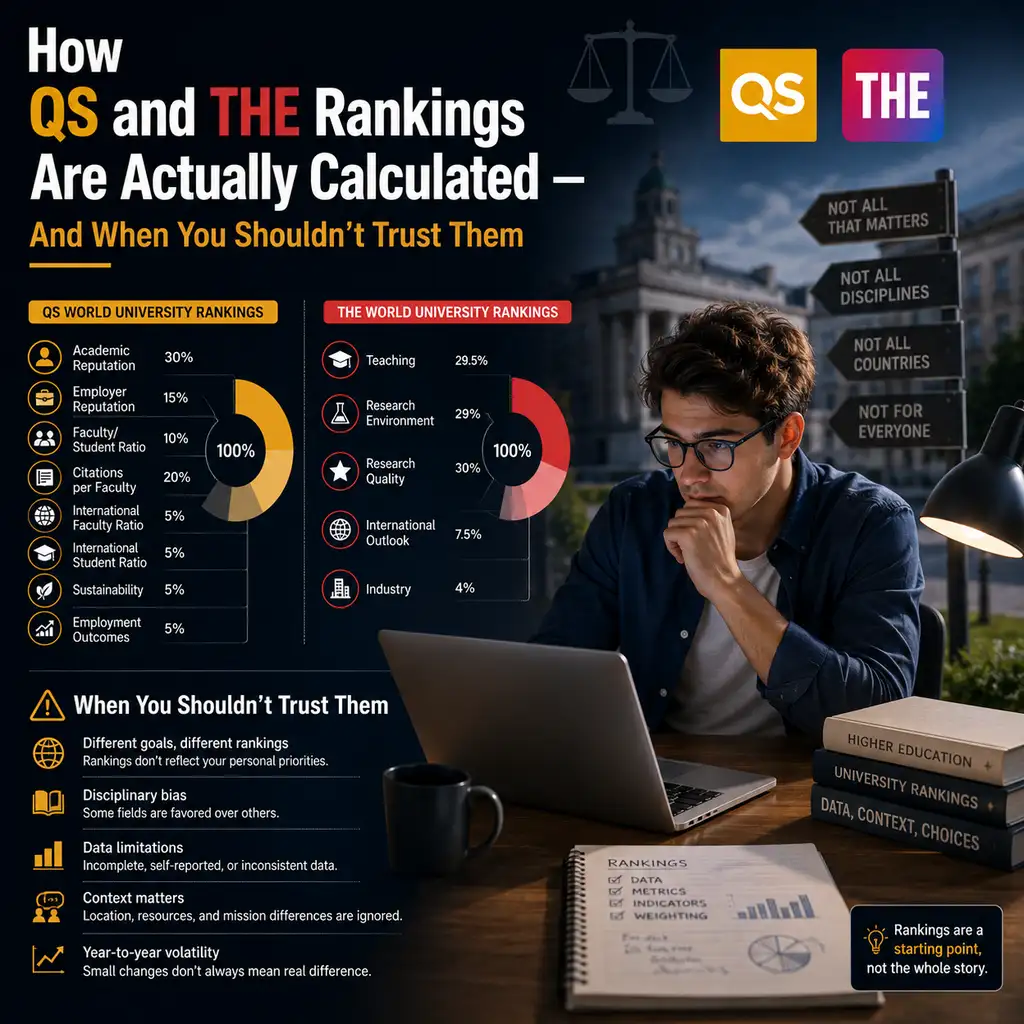 How QS and THE Rankings Are Actually Calculated — And When You Shouldn't Trust Them
